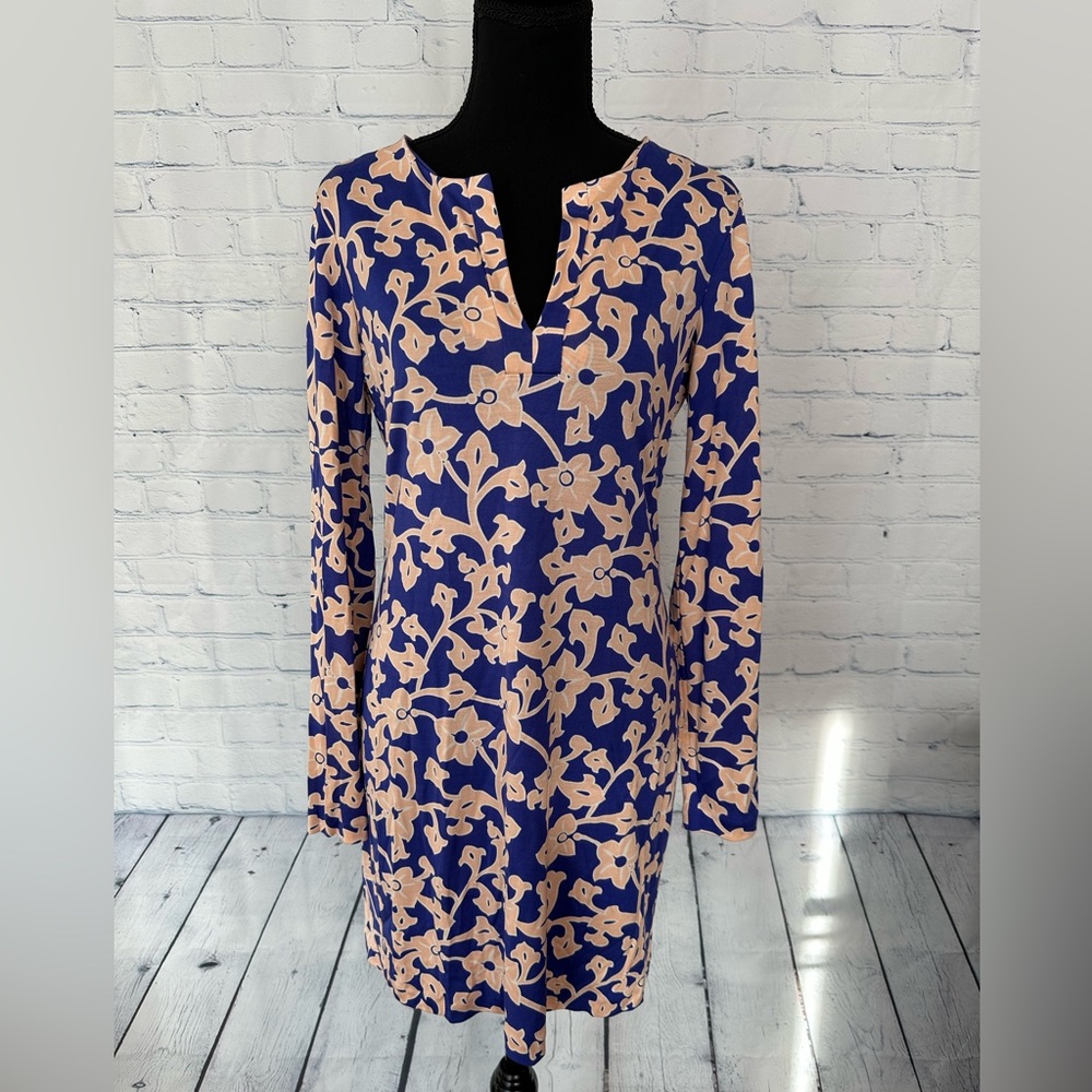 Diane von Furstenberg "Reina" 100% Silk Mini Dress, Burma Rose, Size 6